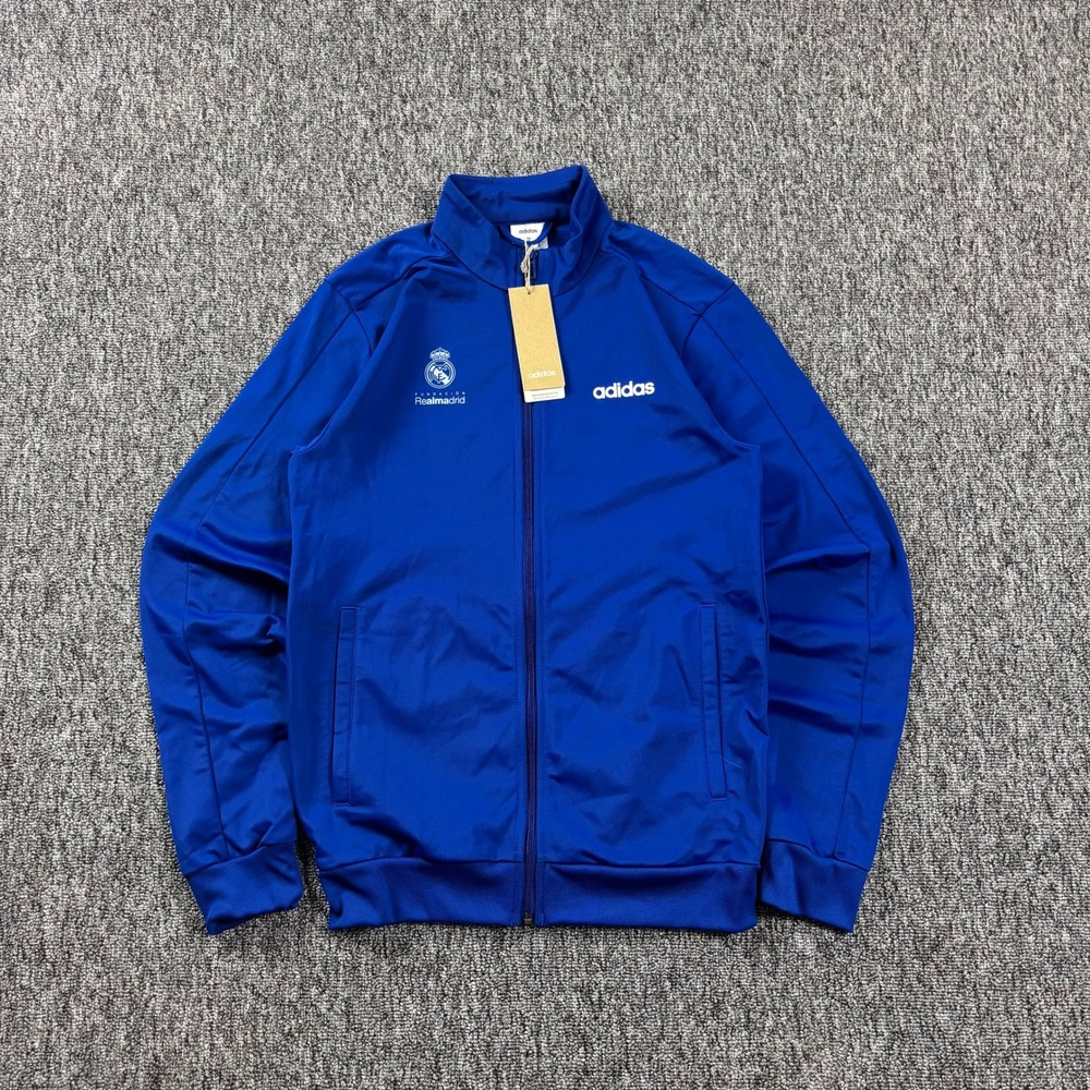NWT Adidas Fundacion Real Madrid Track Jacket Royal Blue Unisex Small